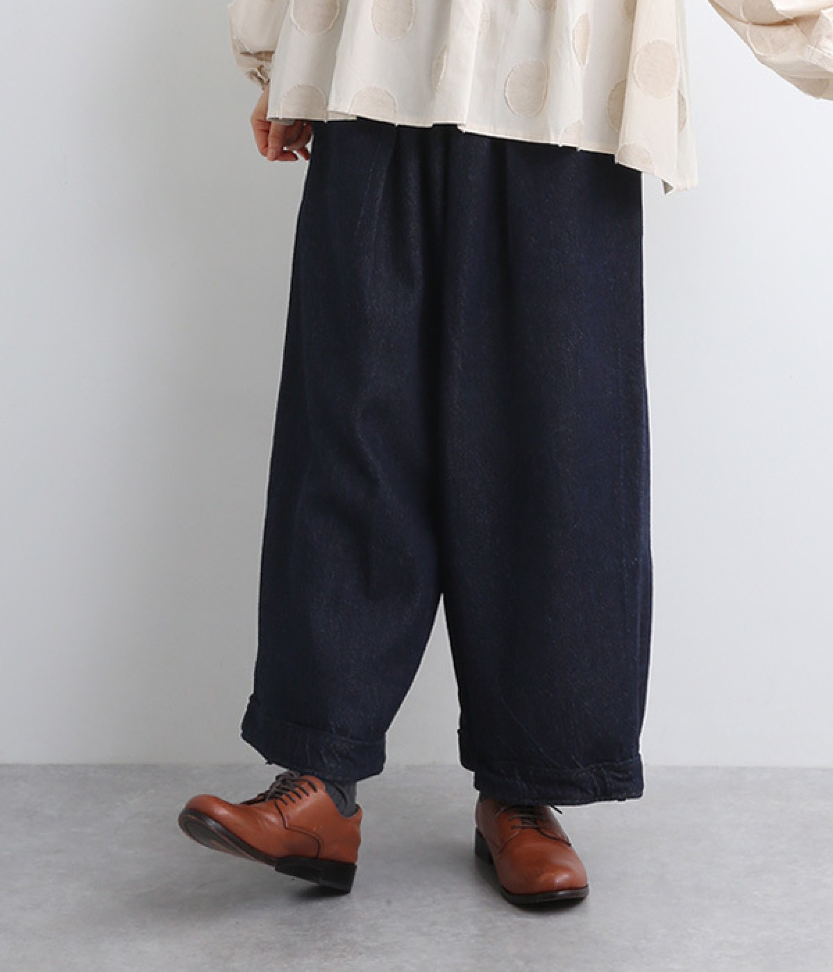 綾デニムクーペパンツ(ワンウォッシュ-ONESIZE)