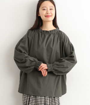 コットンビエラ2WAYレデューヴロンシャツ(チャコール-ONESIZE)