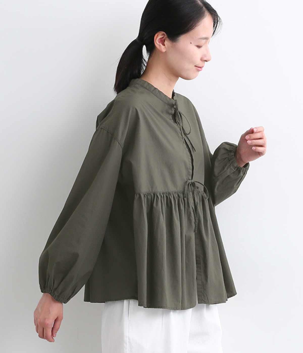 ブロード　2wayボレロシャツ(チャコールグレー-ONESIZE)