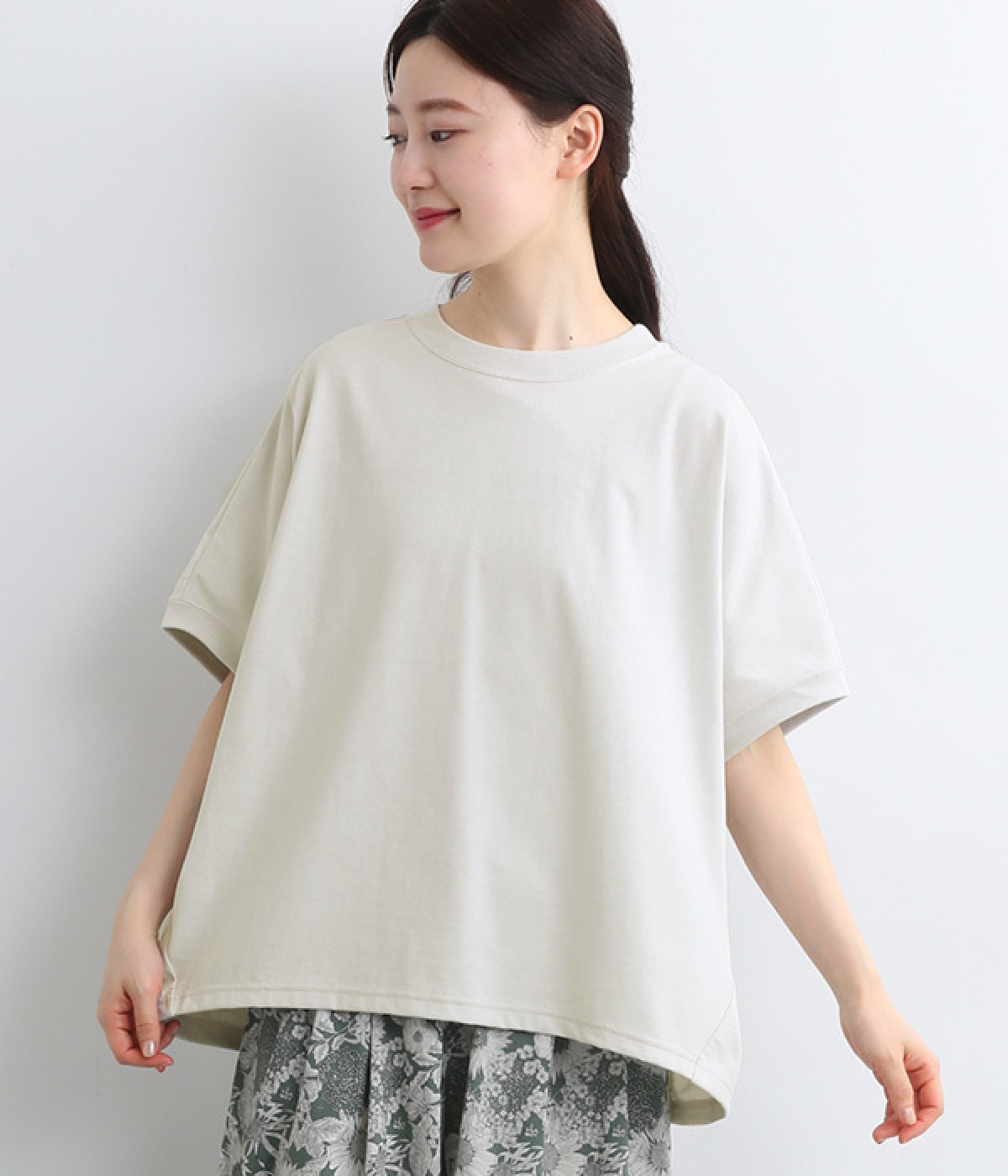 ヴィンテージ天竺ココンTシャツ(ライトグレー-ONESIZE)