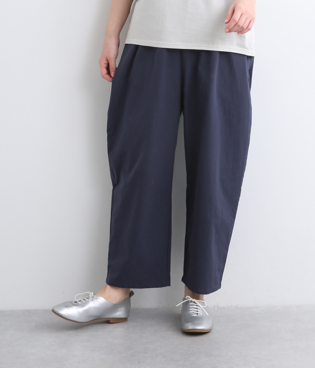 【made in japan】コットン エッグパンツ(ネイビー-ONESIZE)