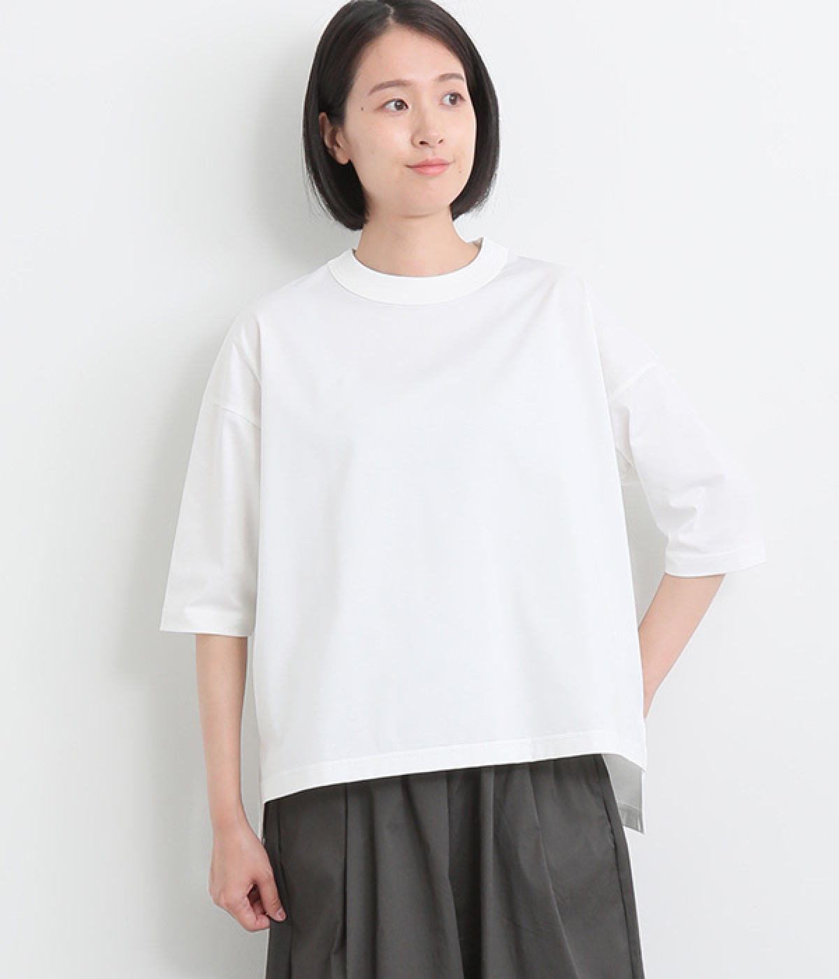 【made in japan】KODAWARI。コットンプルオーバー (ホワイト-ONESIZE)
