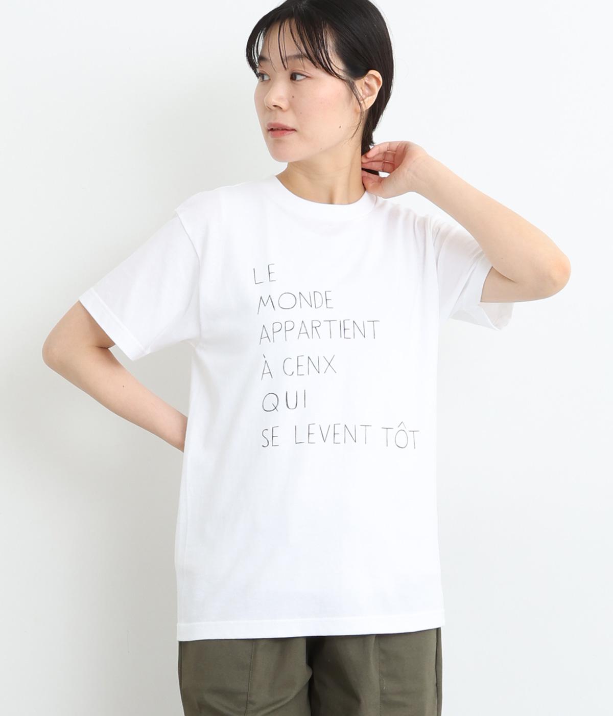 プリントTシャツ（LE MONDE…）(ホワイト-ONESIZE)