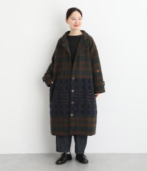 リング刺繍ロングコート