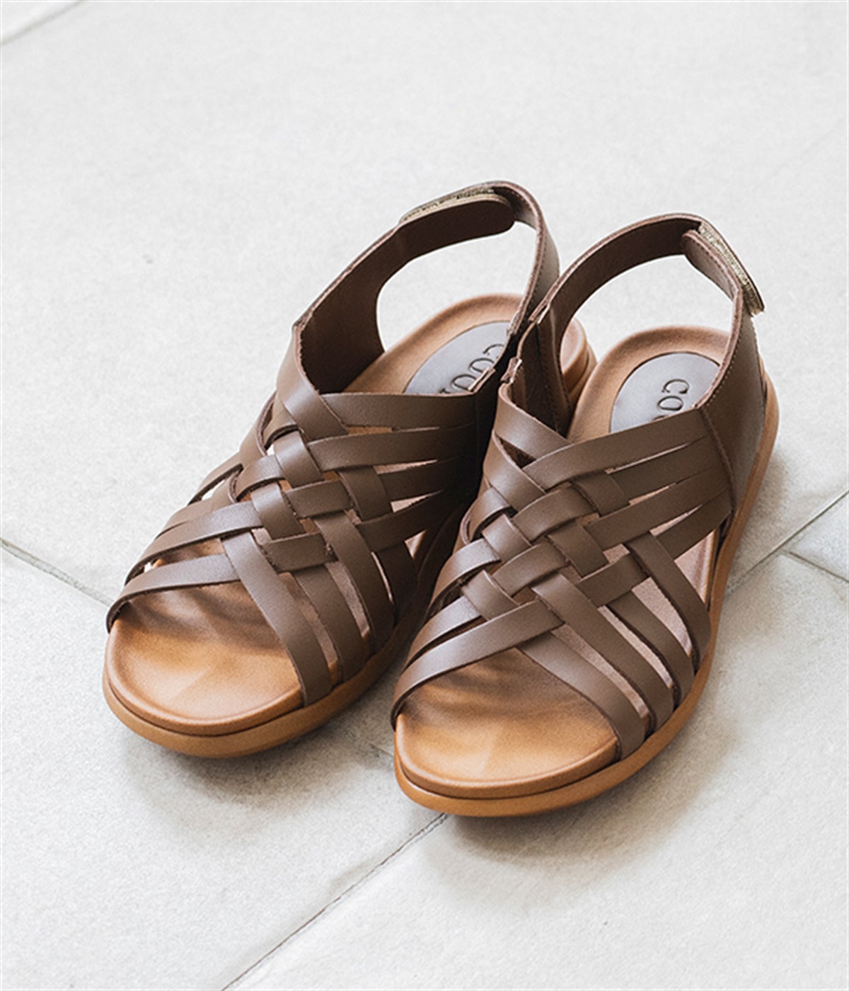 別注｜メッシュバックベルトサンダル(ブラウン-L)