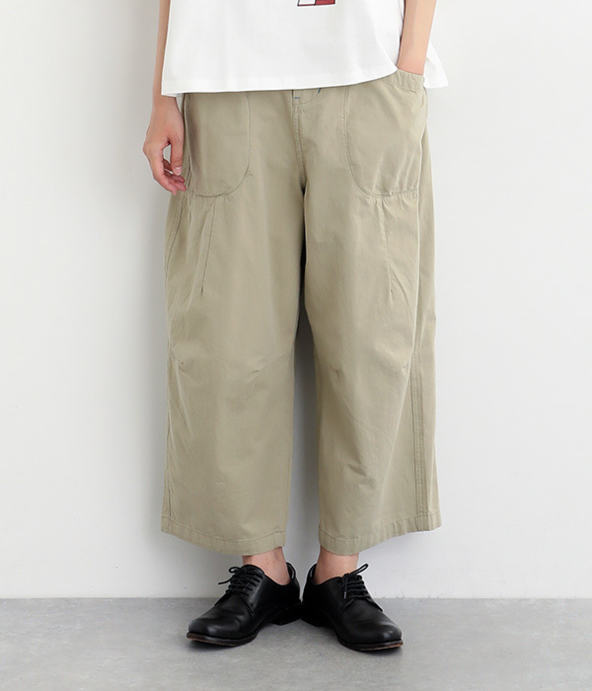 コットンツイルオウヴァムパンツ(ベージュ-ONESIZE)