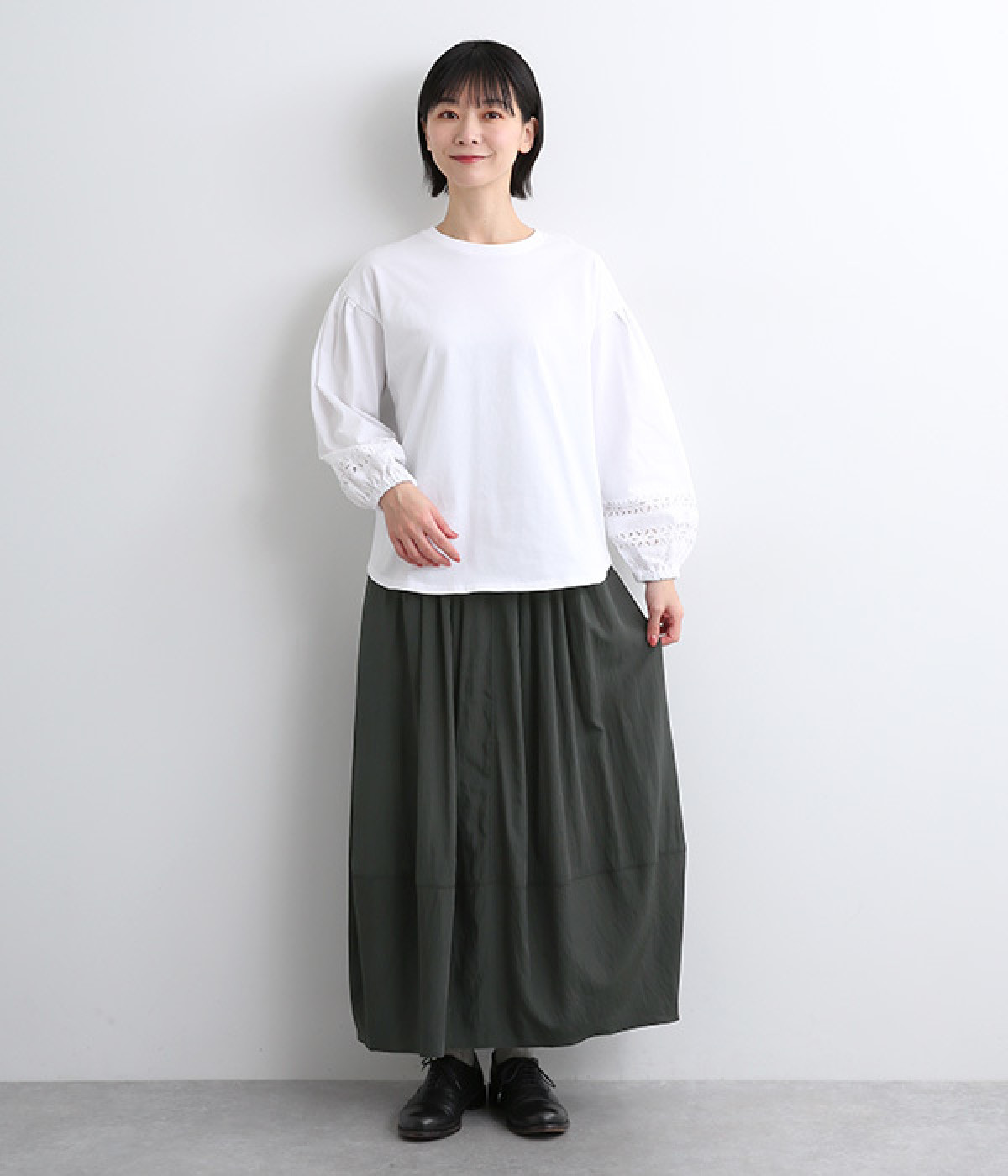 マルチタックバルーンスカート(チャコール-ONESIZE)
