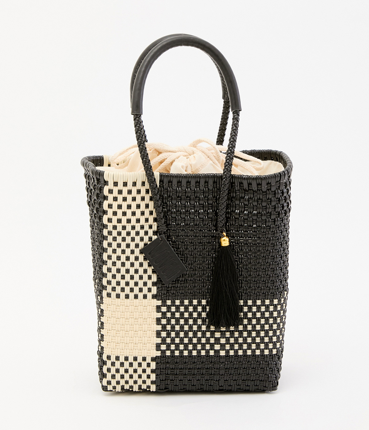 メルカドバッグ　MINI TOTE(ブラック/クリーム-ONESIZE)