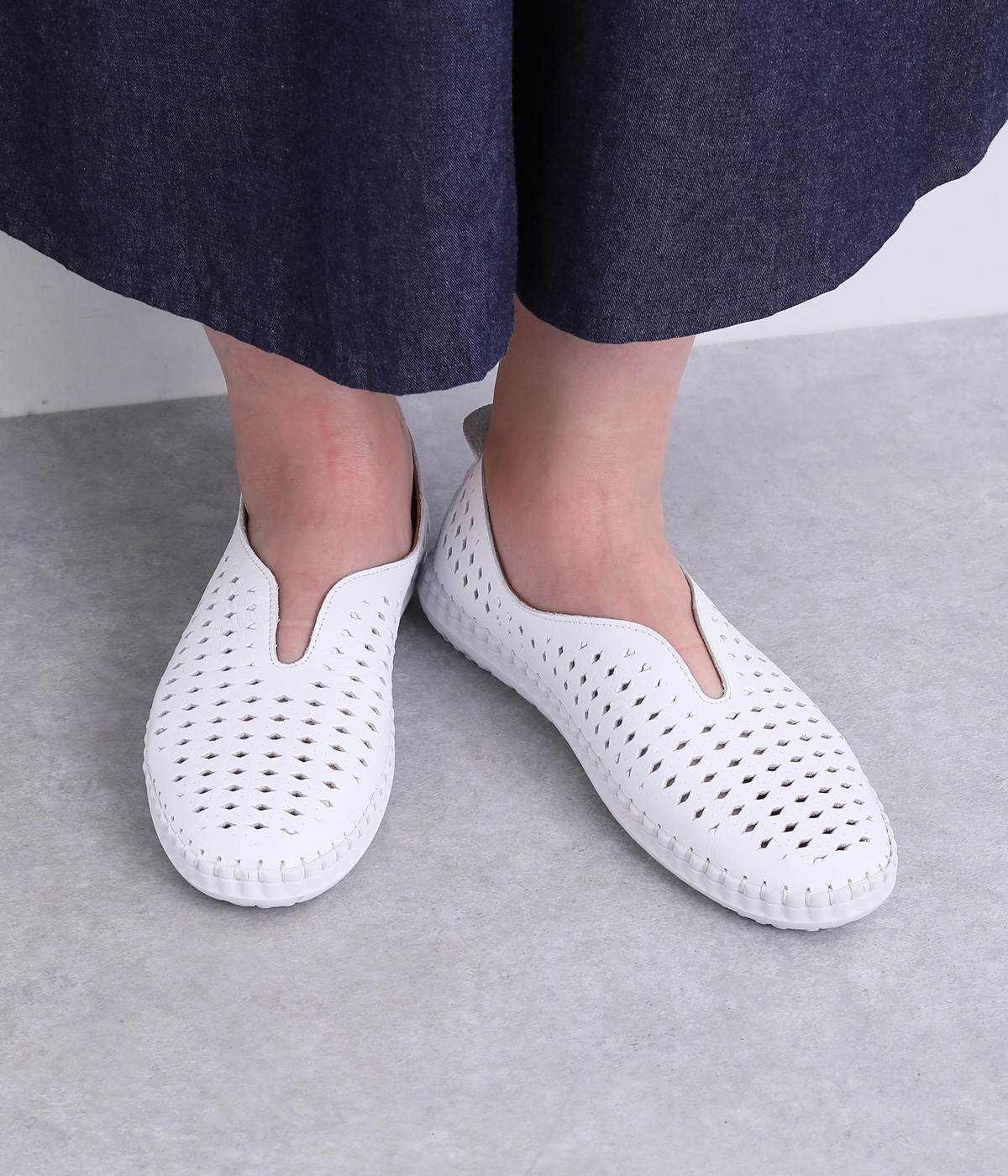 メッシュ　スリッポン(WHITE-36)