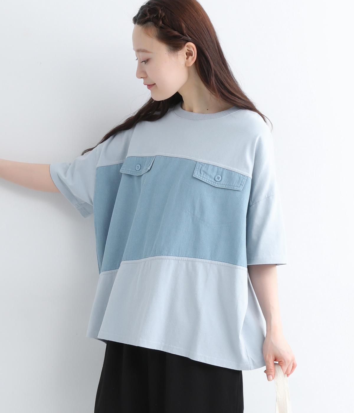 5.5OZデニム切替Ｔシャツ(ユーズド-ONESIZE)