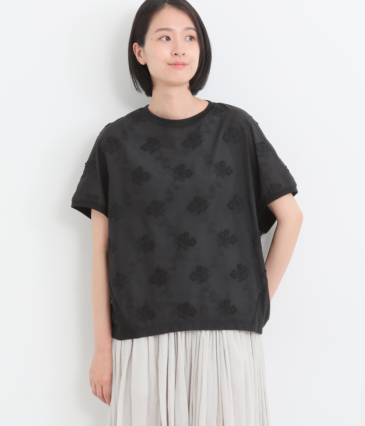 ３D刺繍バンザイTシャツ(ブラック-ONESIZE)