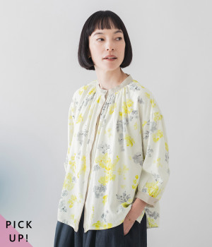 別注｜コットンぼかし花柄ブラウス