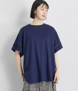 シルケットポンチシアースリーブプルオーバー(ネイビー-ONESIZE)