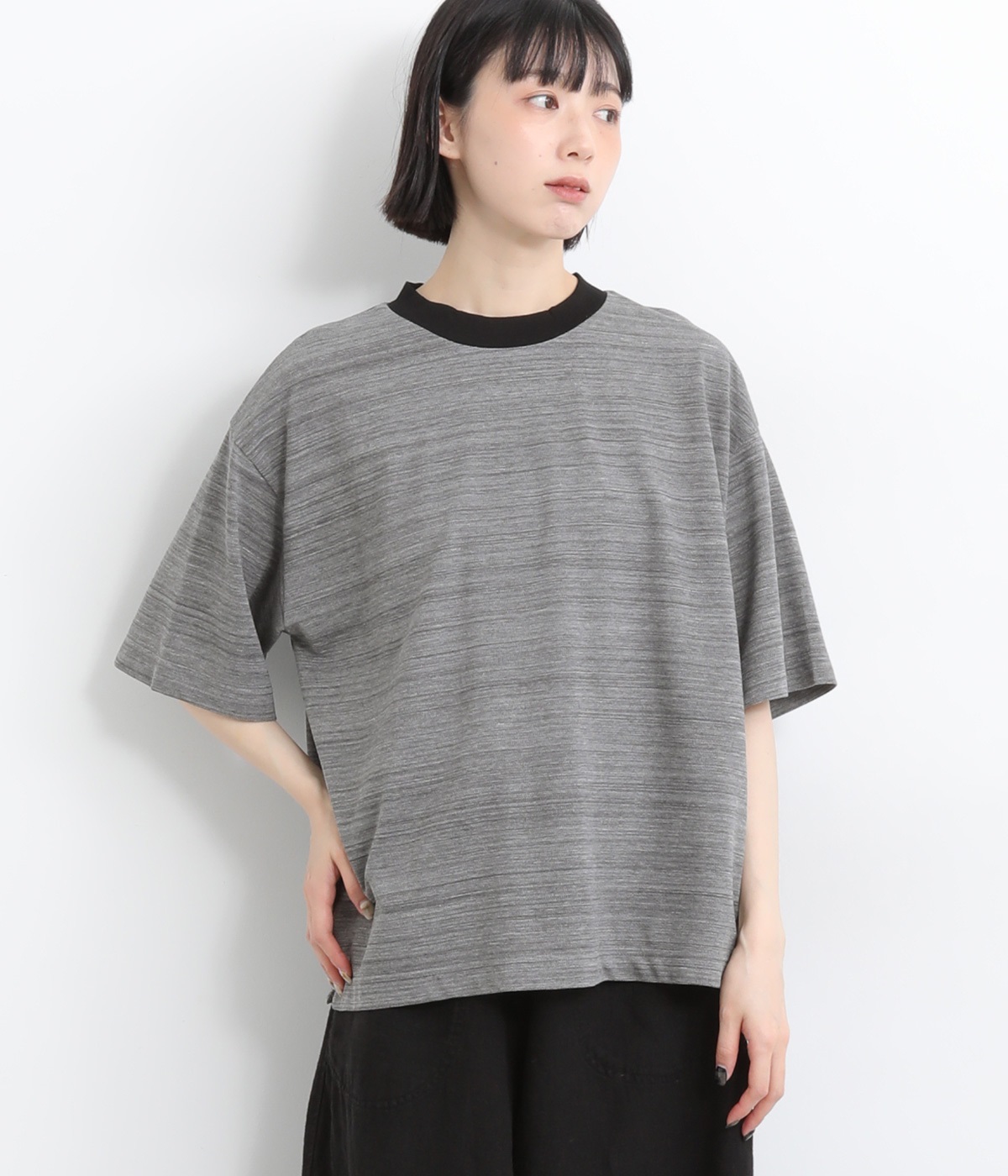 スラブカノコ汗染み防止加工プルオーバー(グレー-ONESIZE)