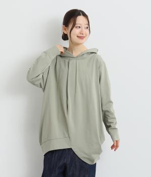接触冷感コットンソロナジャージボールフーディー(モスグリーン-ONESIZE)