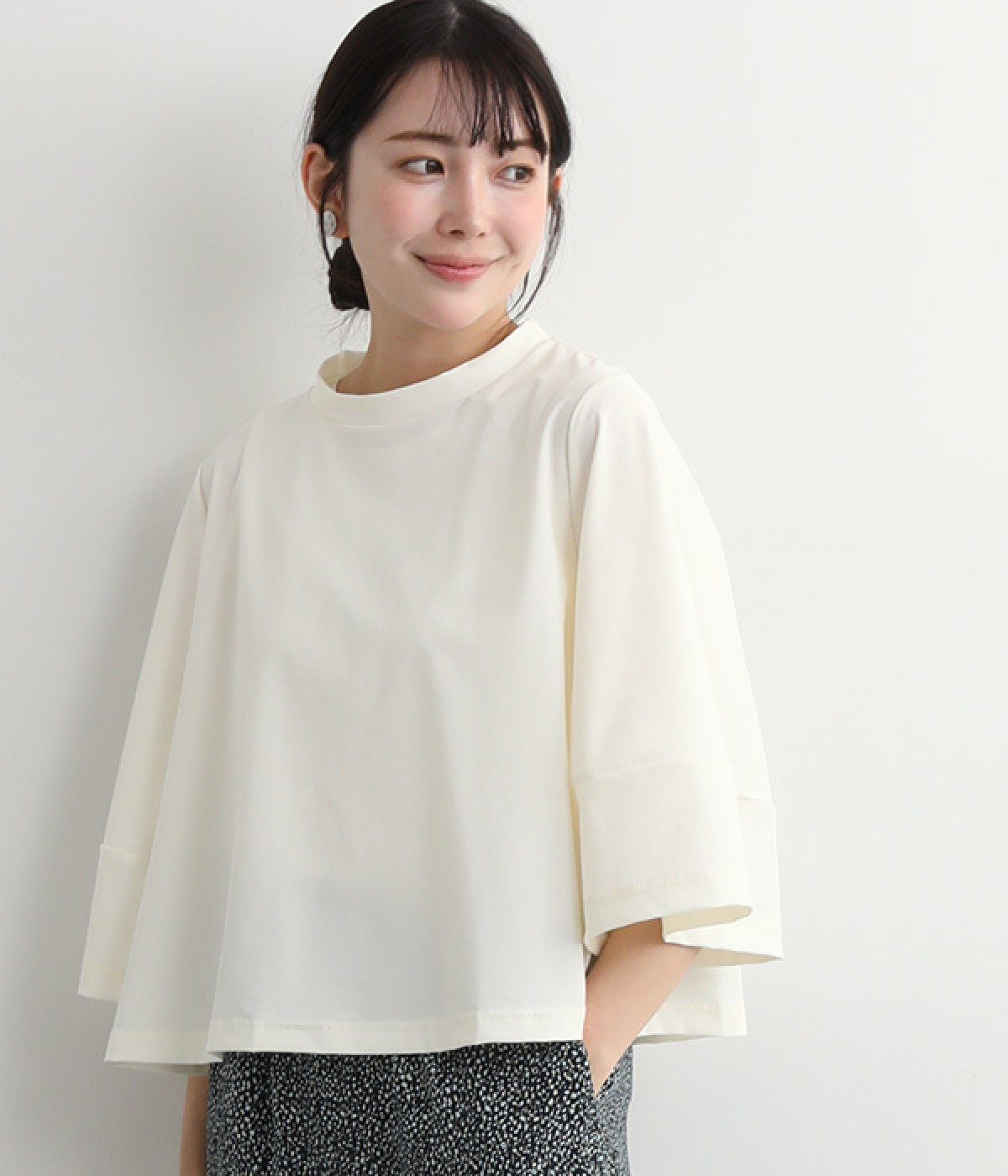 クールトリコットベルスリーブTシャツ(オフホワイト-ONESIZE)