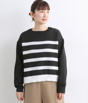 ポンチドッキングニット(ブラック系-ONESIZE)