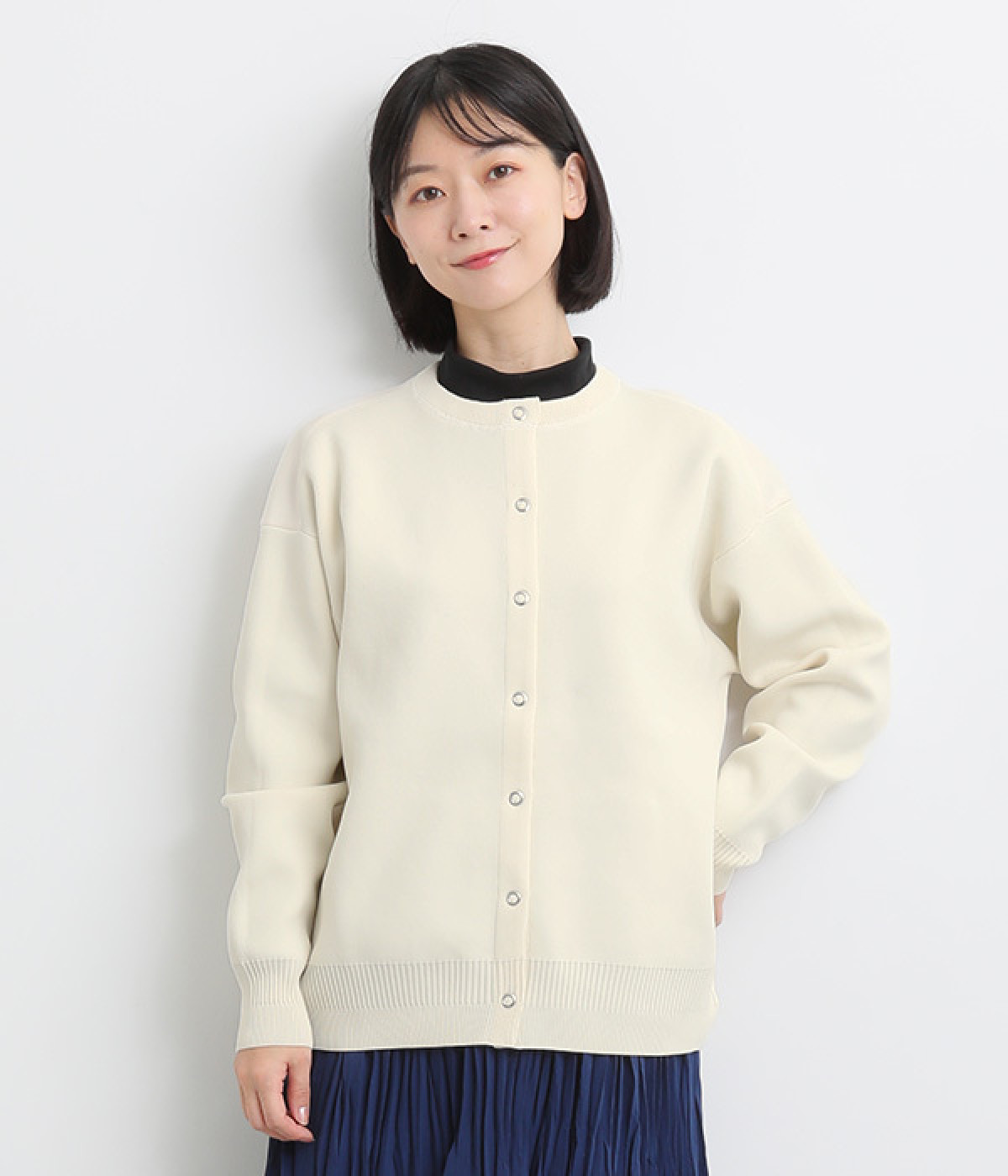 ドッキングニットカーディガン(アイボリー-ONESIZE)