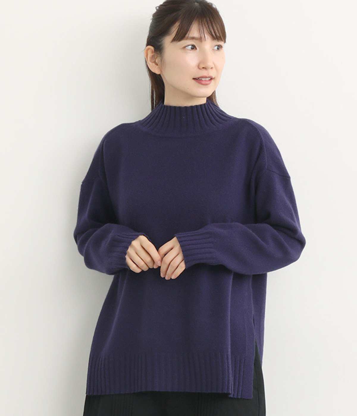 ミュージックハイネックプルオーバー(パープル-ONESIZE)