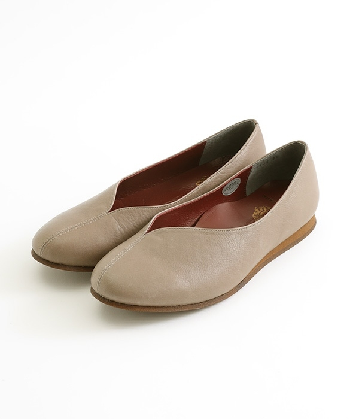 アシンメトリーシームパンプス(グレー-36)