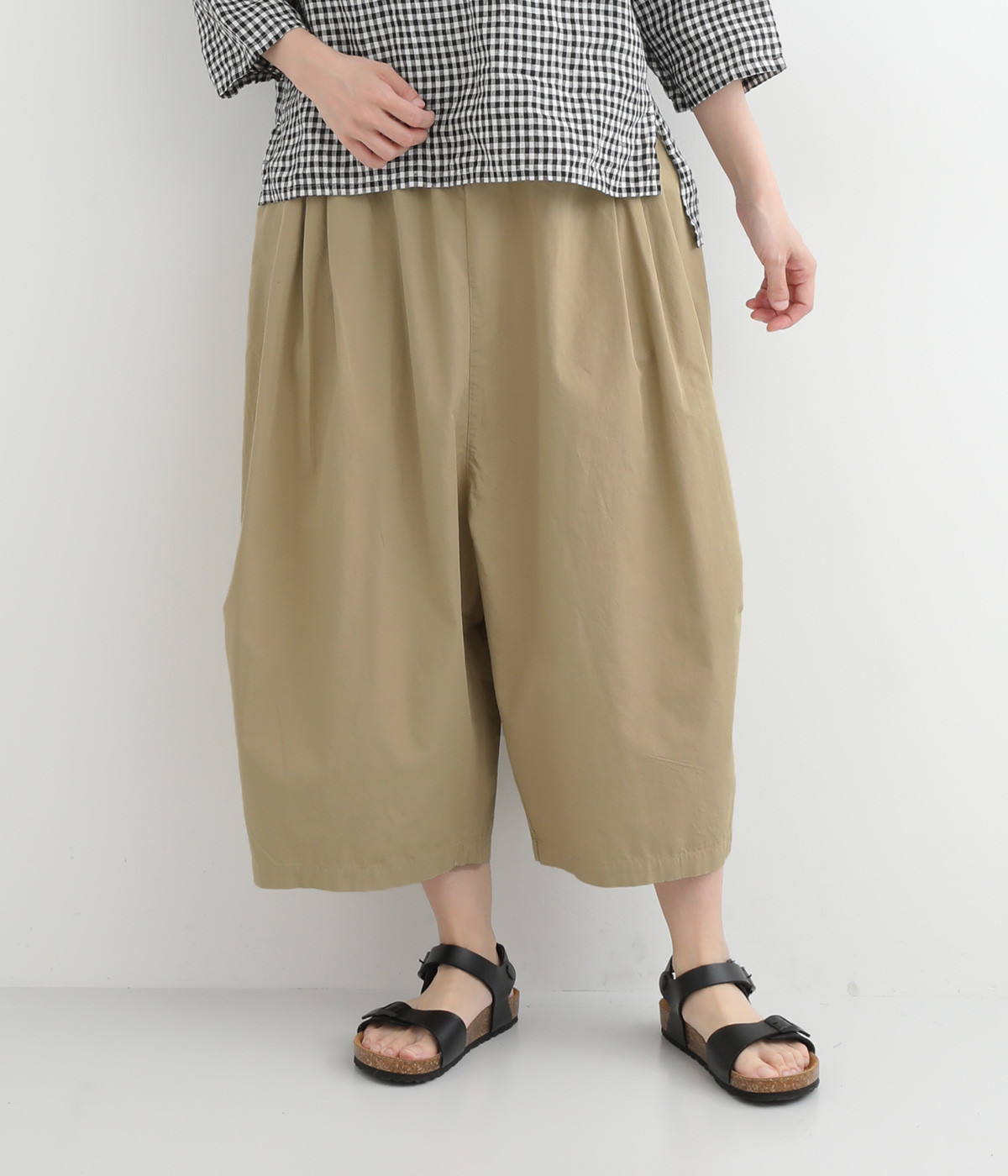 コットンライトウェザーコクーンパンツ(ベージュ-ONESIZE)