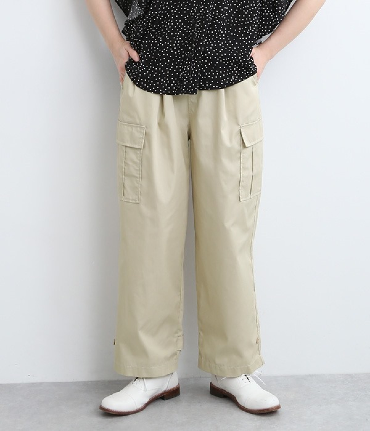 カーゴボトムパンツ(ベージュ-ONESIZE)