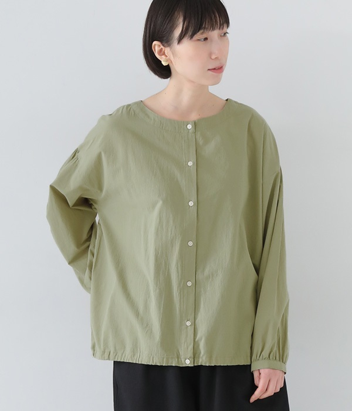 サンドウォッシュ2WAYプルオーバー(カーキ-ONESIZE)