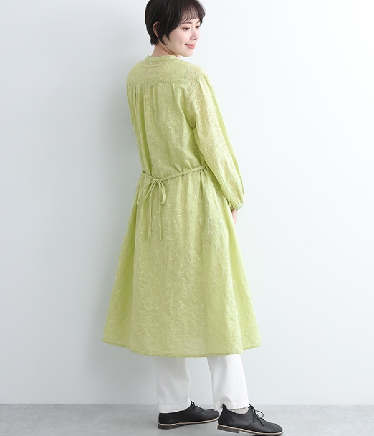 ウィンドミル前開きワンピース(グリーン-ONESIZE)