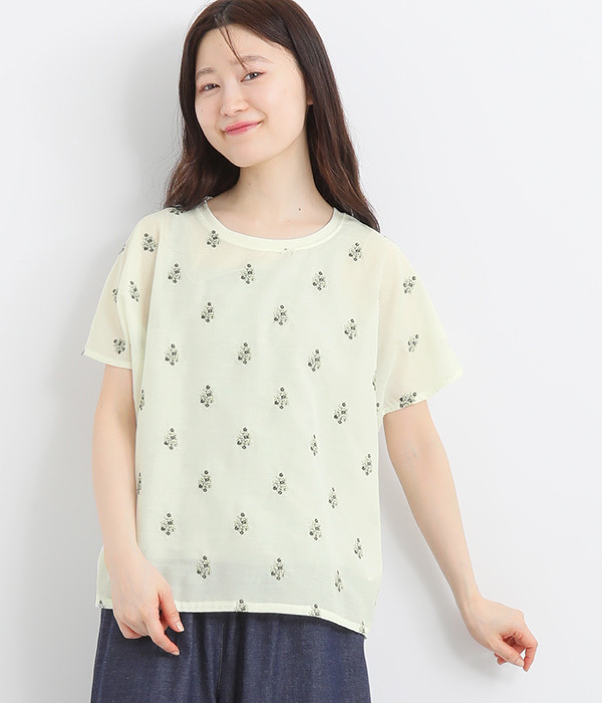 刺繍コモンブーケプルオーバー(アイボリー-ONESIZE)