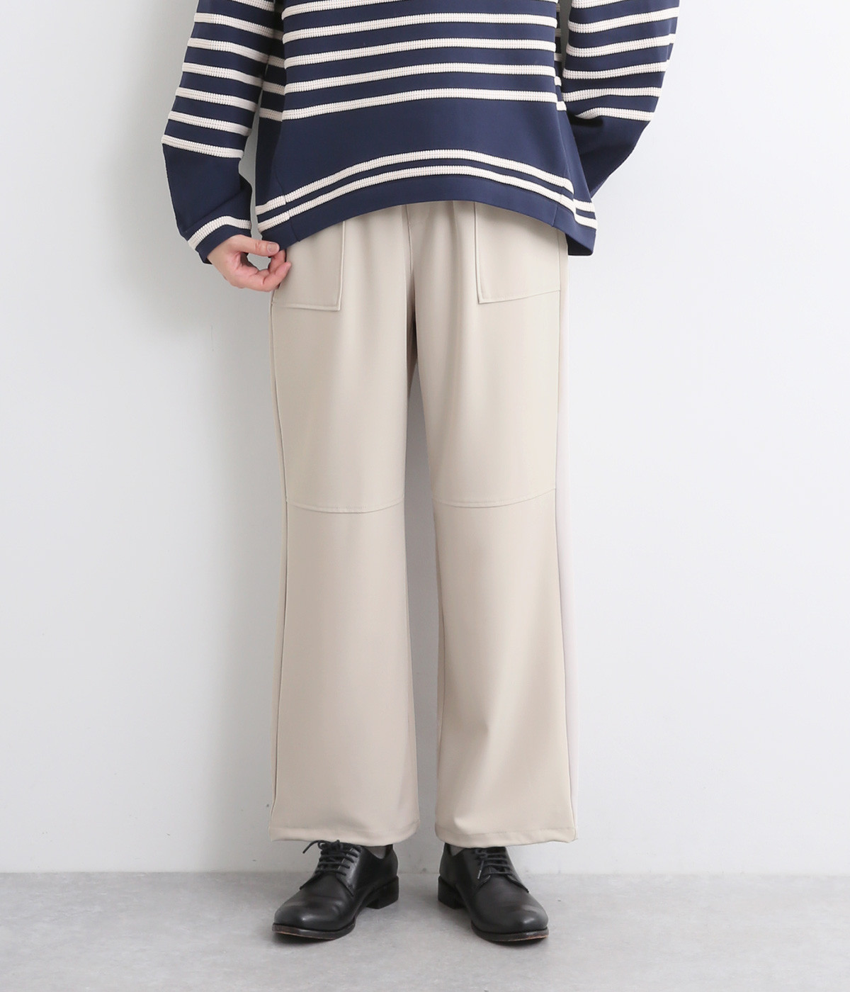 ドライツイルストレートパンツ(ライトベージュ-ONESIZE)