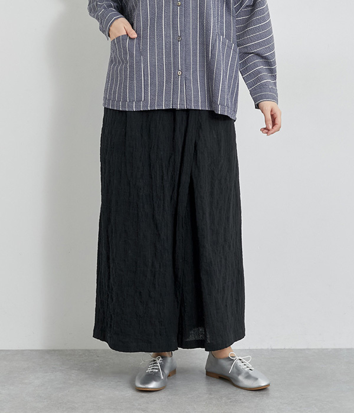 ラップ風パンツ(クロ-ONESIZE)