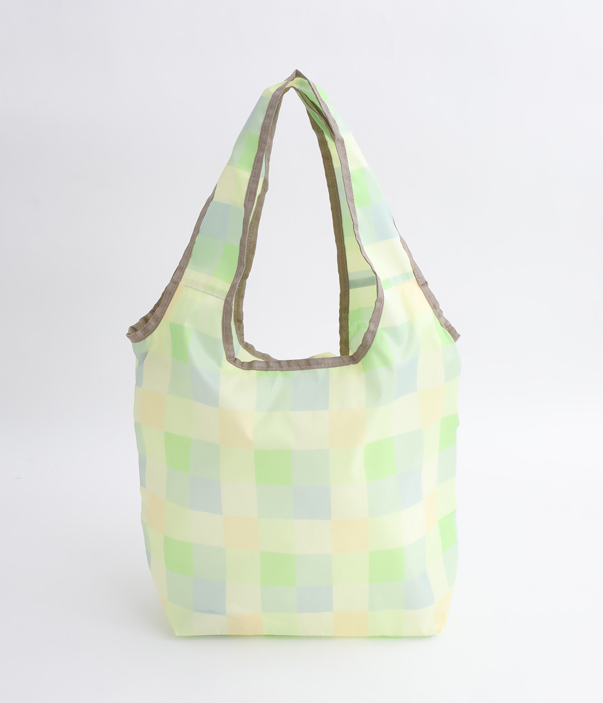コンパクト Shopping Bag(グリーン×イエロー-ONESIZE)