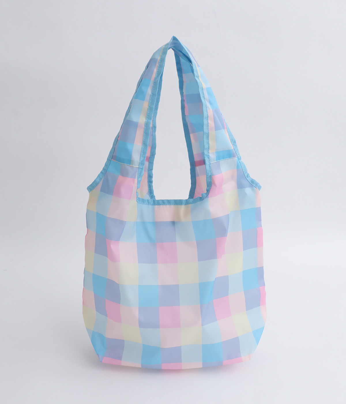 コンパクト Shopping Bag(ピンク×サックス-ONESIZE)
