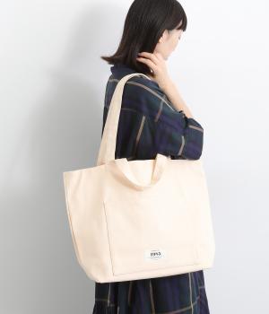 コットンツイル2wayシンプルトート(アイボリー-ONESIZE)