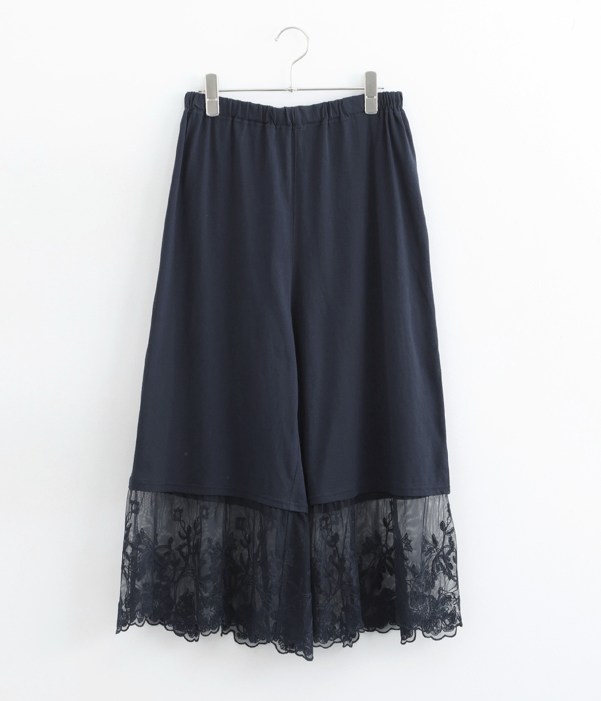 30番手天竺×アネモネチュールレースパンツ(ネイビー-ONESIZE)