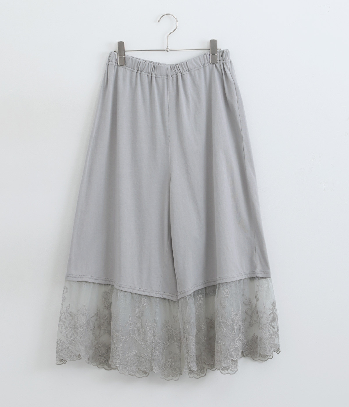 30番手天竺×アネモネチュールレースパンツ(グレー-ONESIZE)
