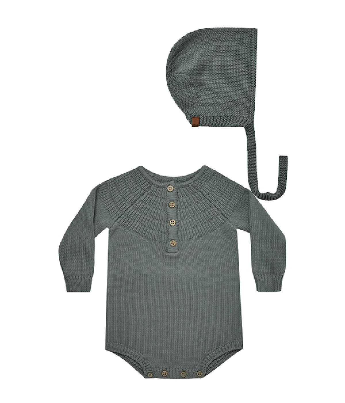 knit dalia romper/knit bonnet(ダスク-612)