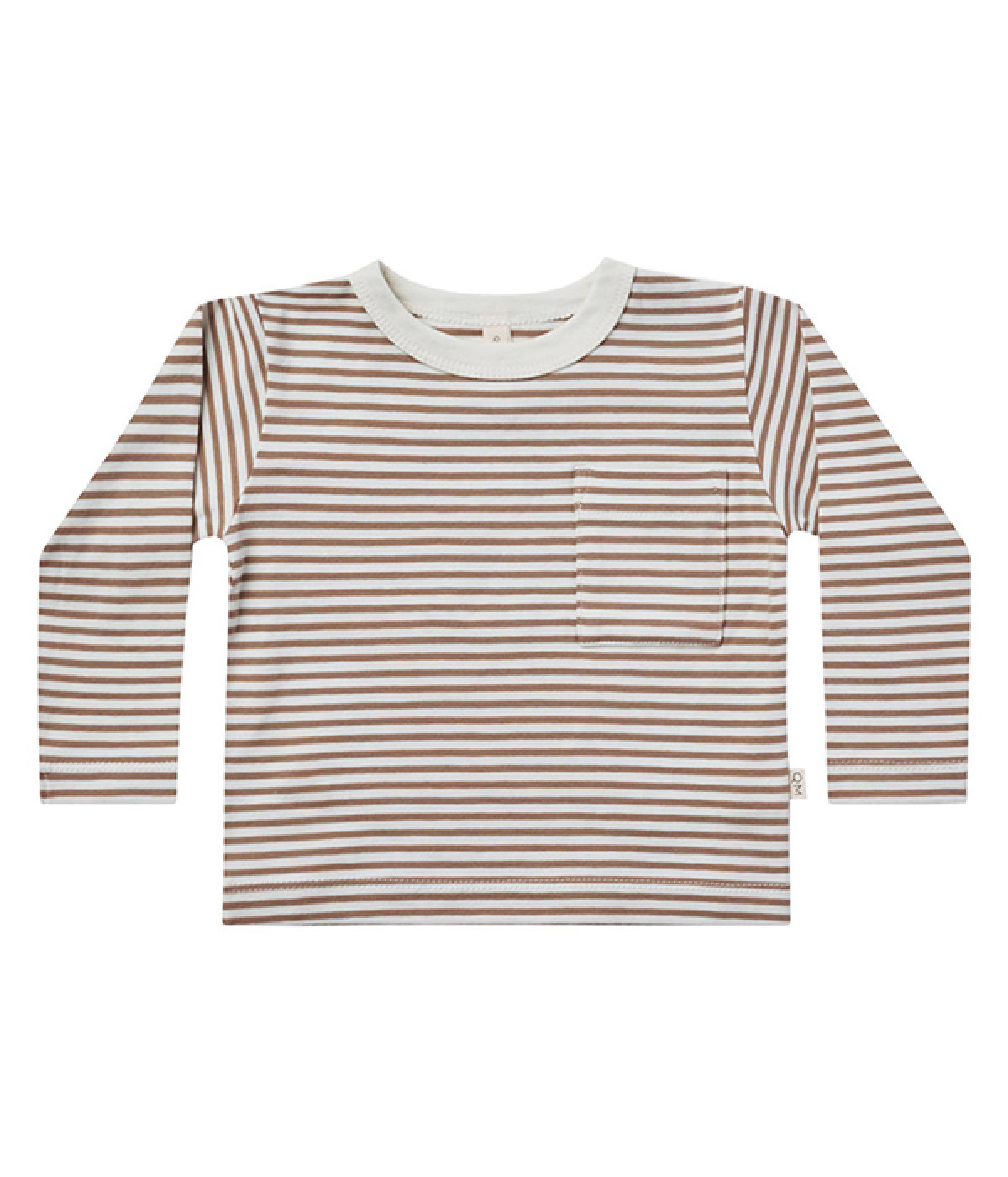 long sleeve pocket tee(ココアストライプ-23Y)