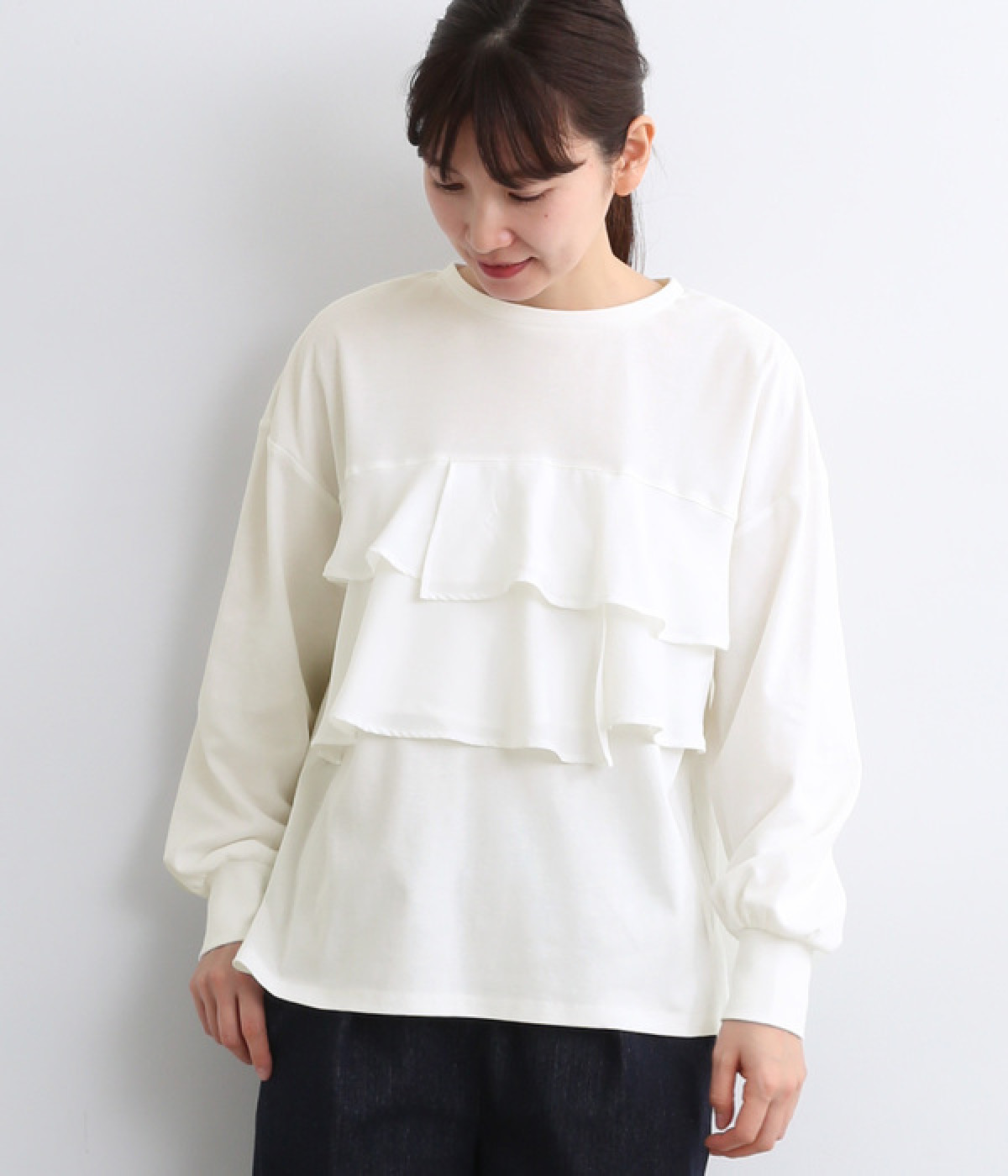 フリルコンシャスデザイン2wayプルオーバー(オフ-ONESIZE)