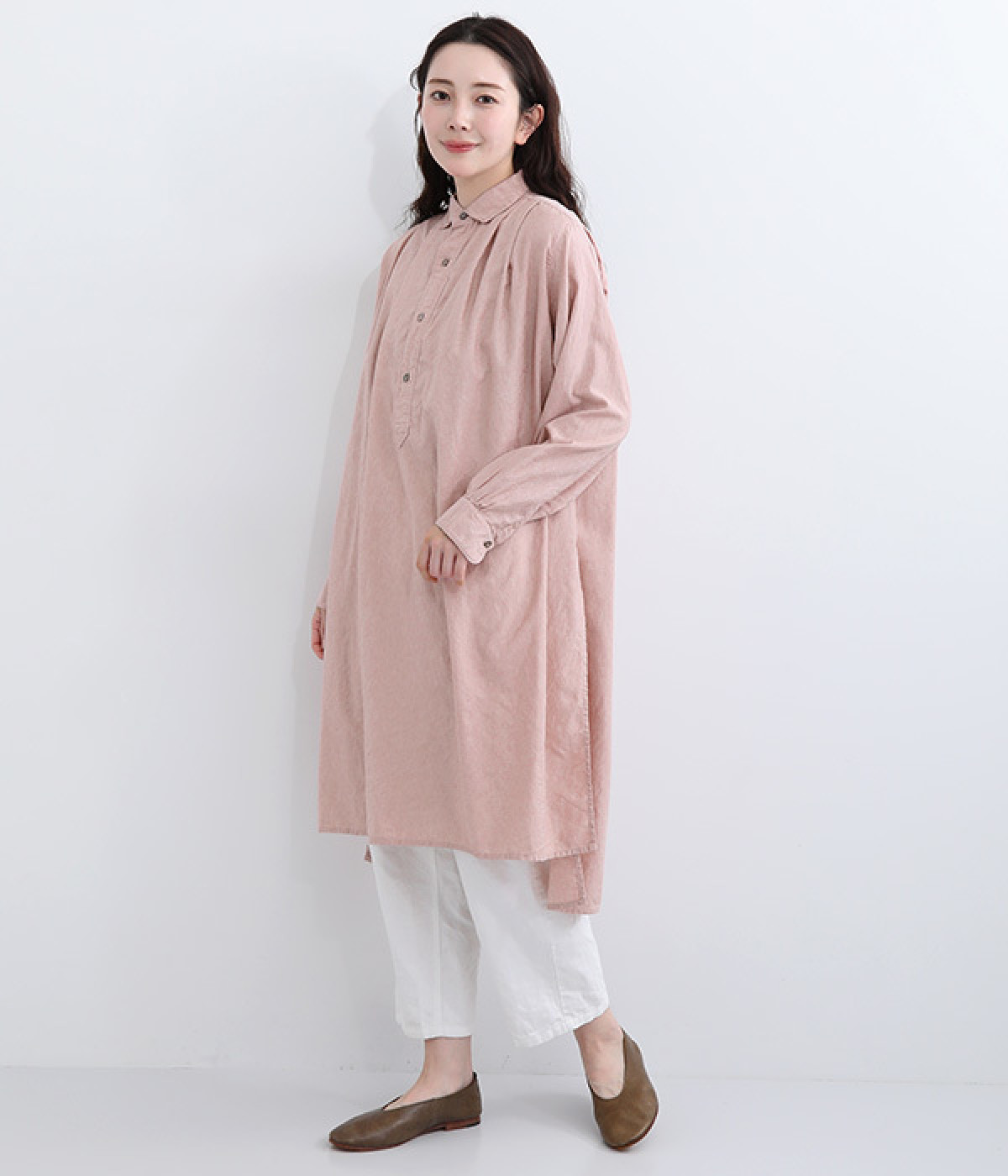 東炊き ヴィンテージフレンチコットンプルオーバー(ピンク-ONESIZE)