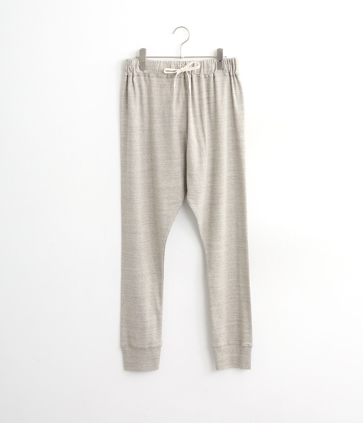 【UNDYED】コットンリブパンツ(グレー-ONESIZE)