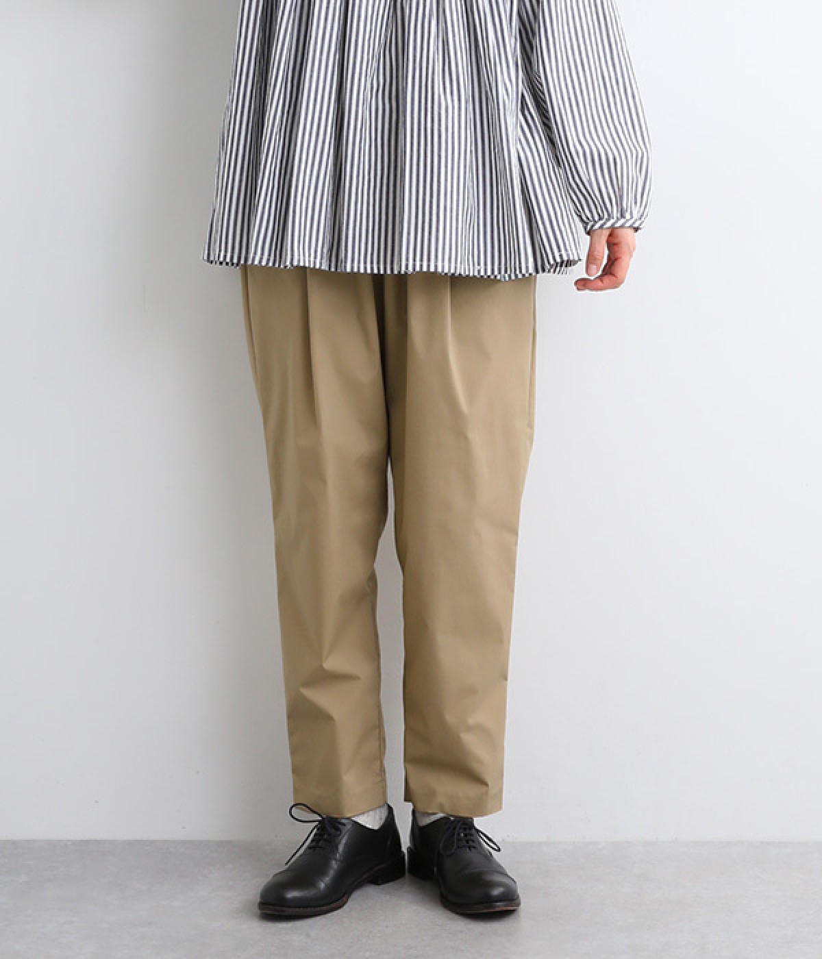 コンフォートライトストレッチ ストレートパンツ(ベージュ-ONESIZE)