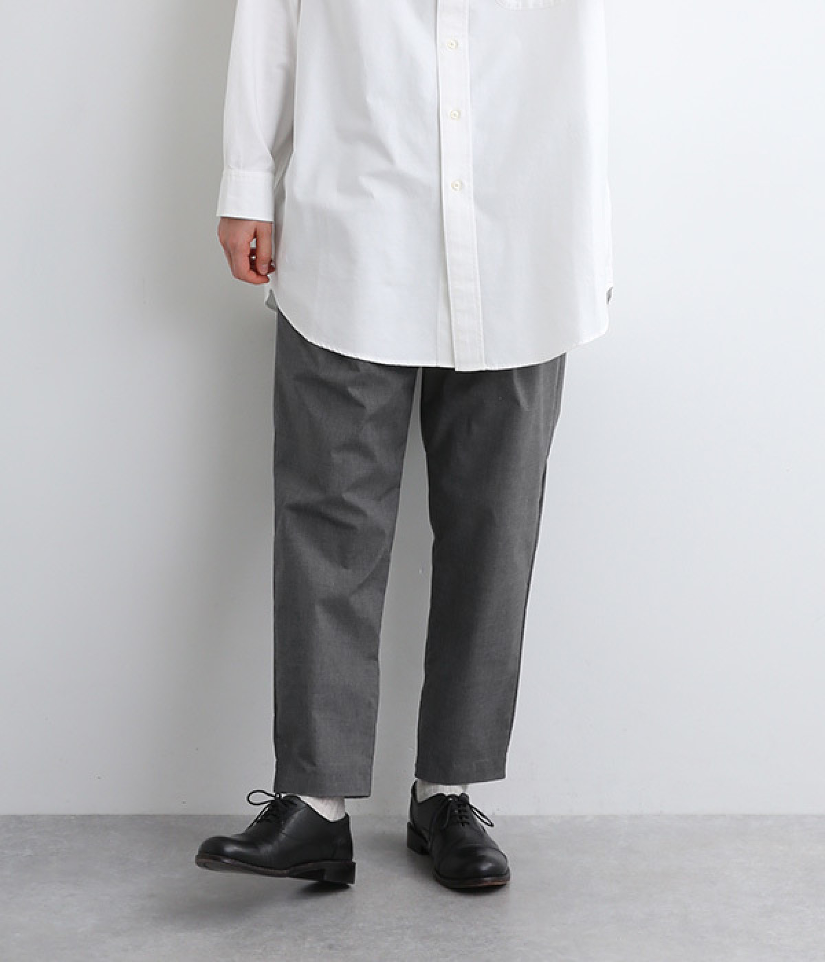 コンフォートライトストレッチ ストレートパンツ(グレー-ONESIZE)