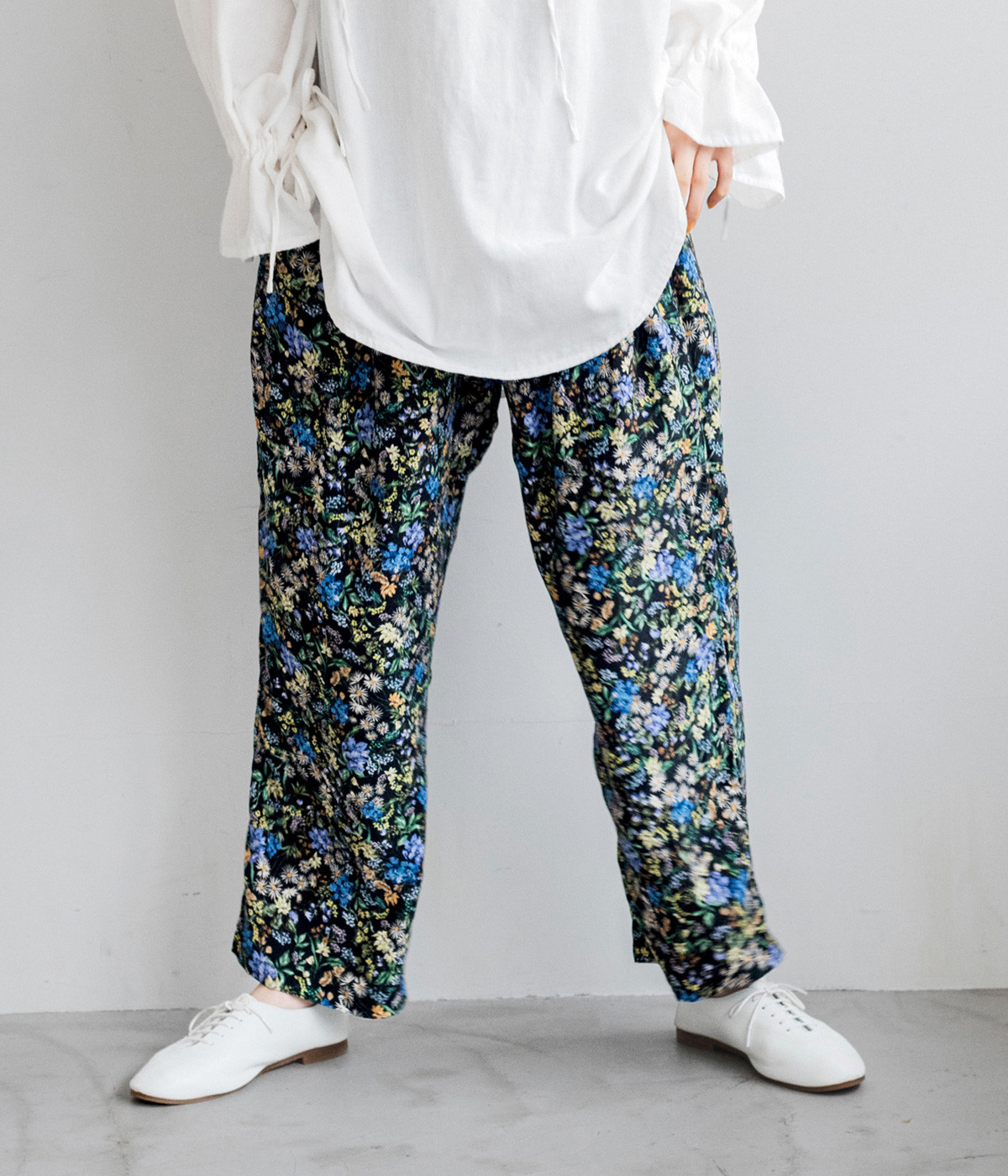 【limited】フラワープリントパンツ(ブラック-ONESIZE)