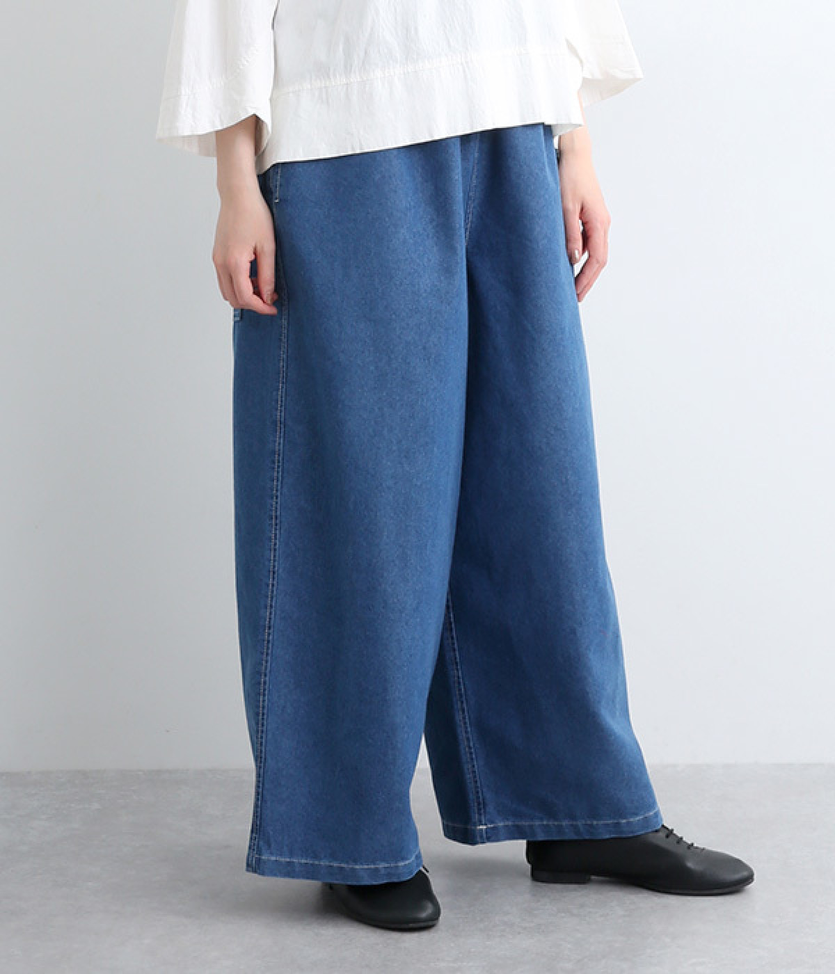 80Zデニムワイドパンツ(ネイビー-ONESIZE)
