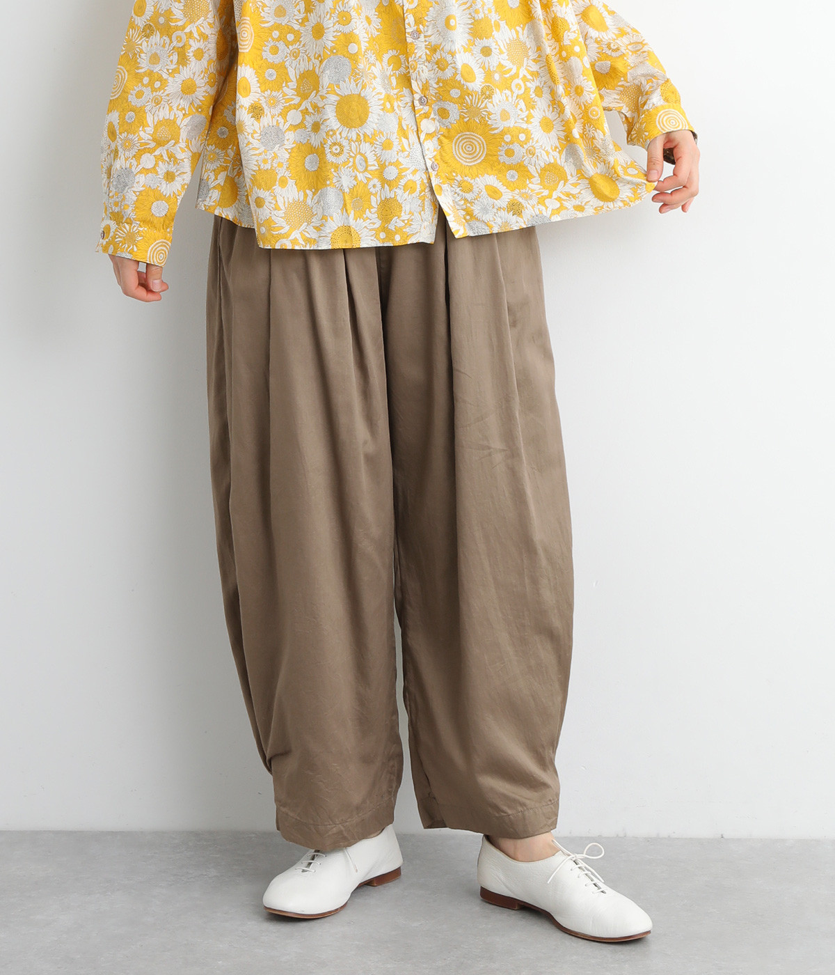 ビンテージワッシャーサテンパンツ(モカ-ONESIZE)