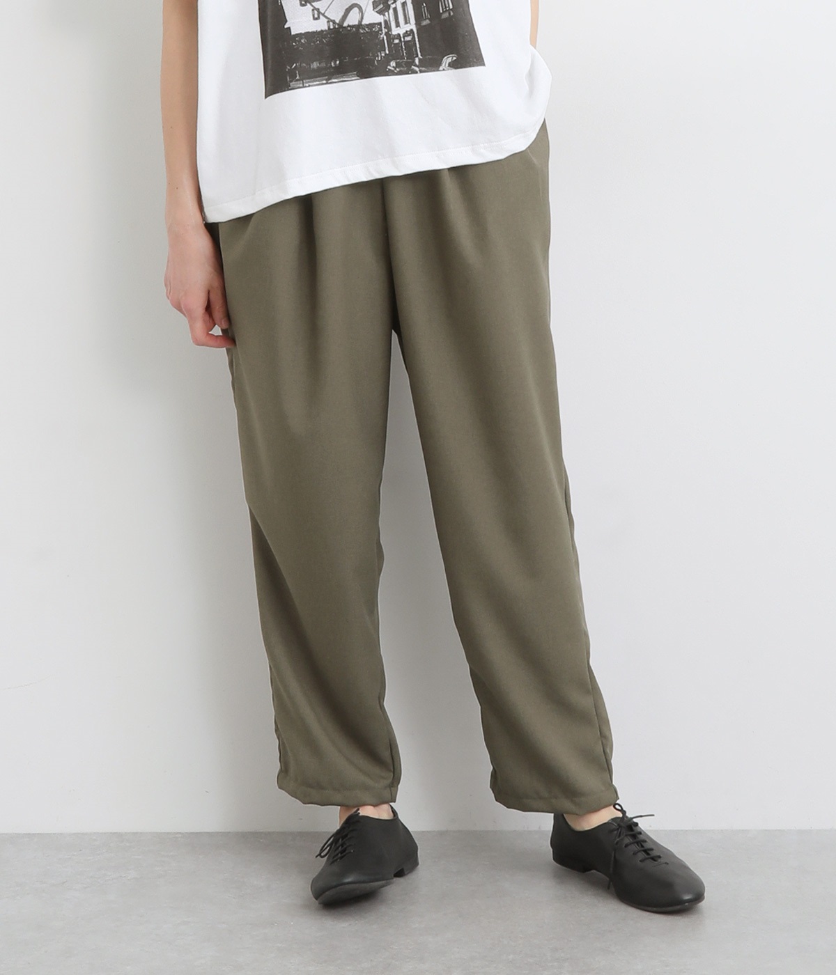 ナチュラルストレッチパンツ(カーキ-ONESIZE)