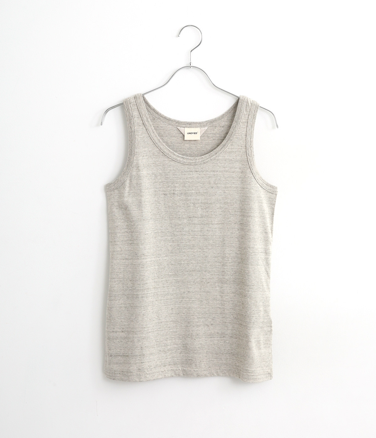 【UNDYED】コットンタンクトップ(グレー-ONESIZE)