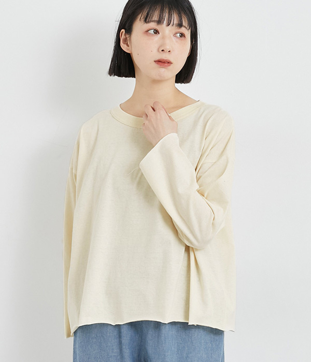 【UNDYED】コットンプルオーバー(ナチュラル-ONESIZE)