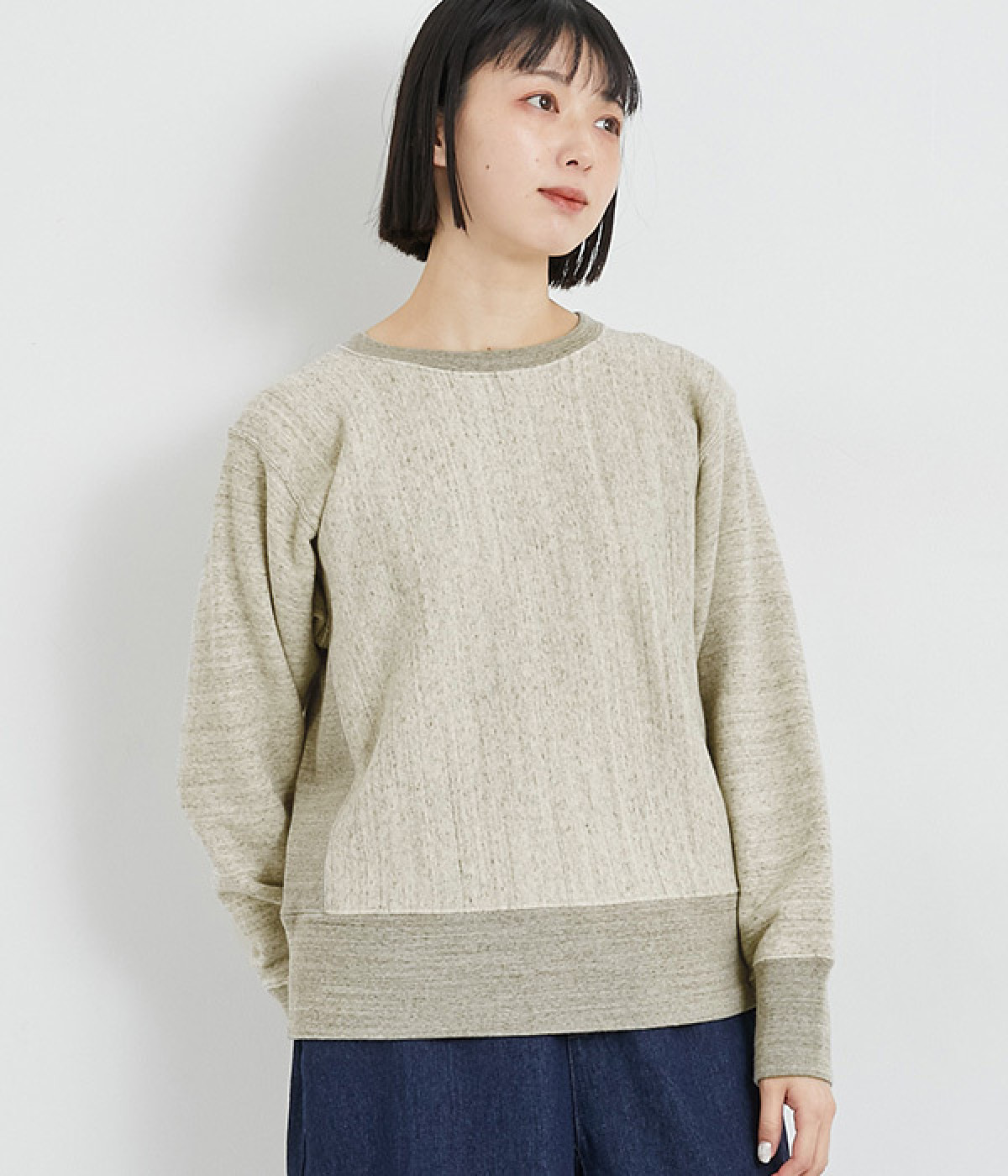 【UNDYED】コットンフレンチテリープルオーバー(グレー-ONESIZE)